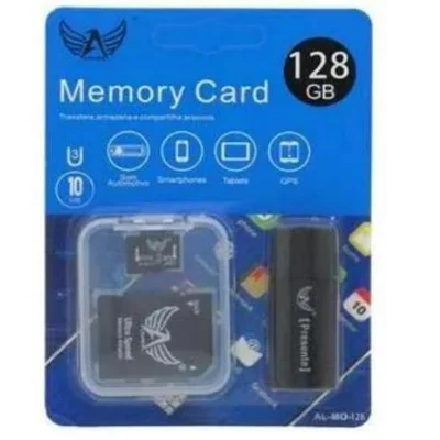 Cartão De Memória 128GB Classe 10 + Adaptador Sd + Pen Drive