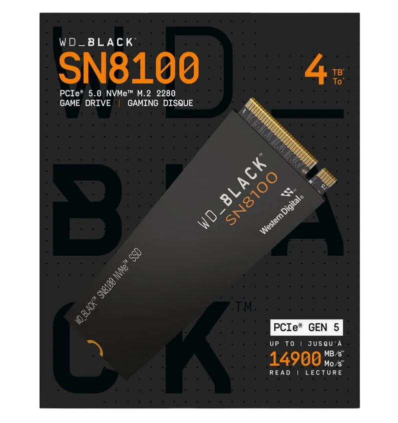 内蔵型SSD WD_BLACK SN8100 4TB PCIe Gen5 NVMe SSD Amazon.co.jp: Western Digital ウエスタンデジタル WD_BLACK 内蔵SSD