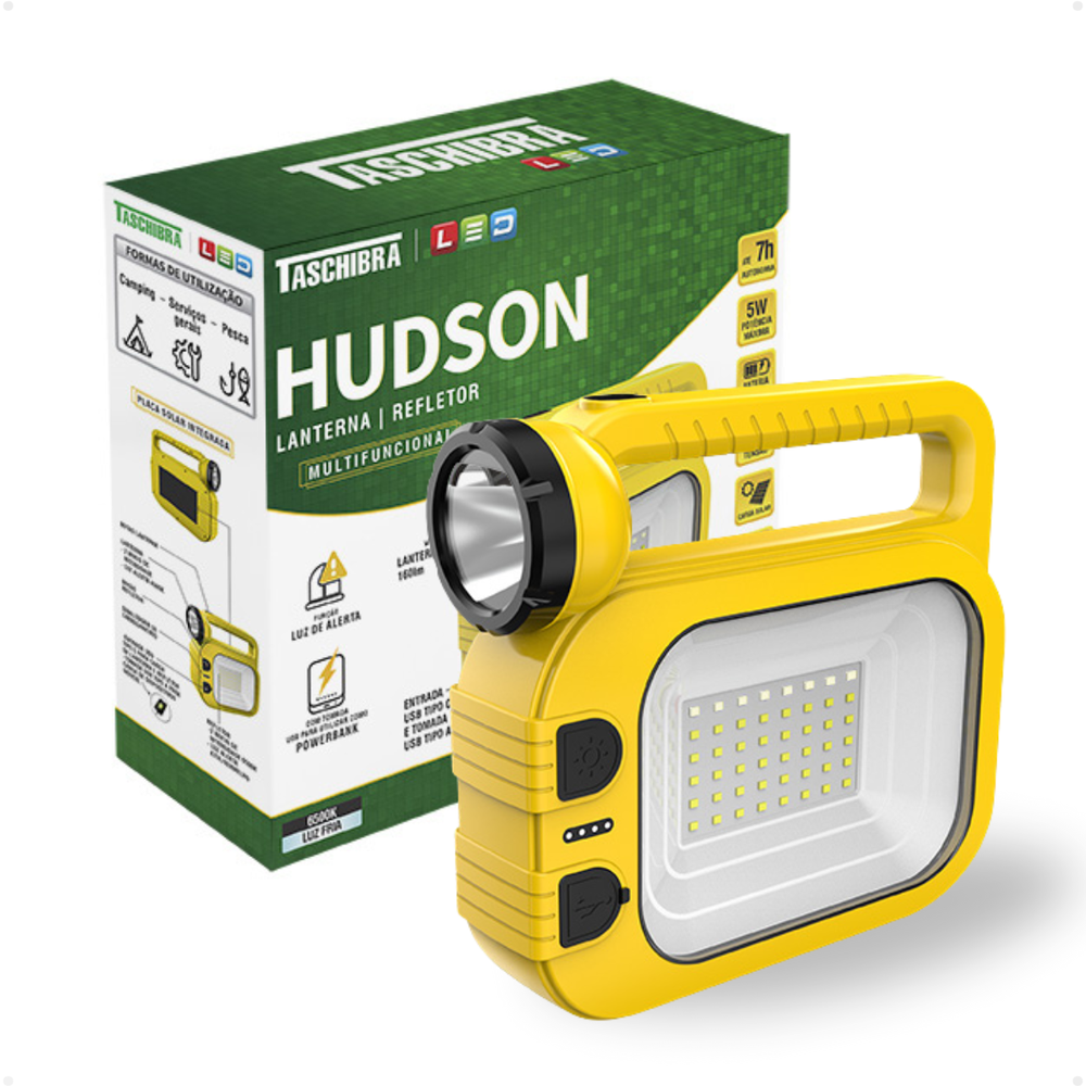 Lanterna Taschibra LED Hudson Solar Ip44 Regarregavel
