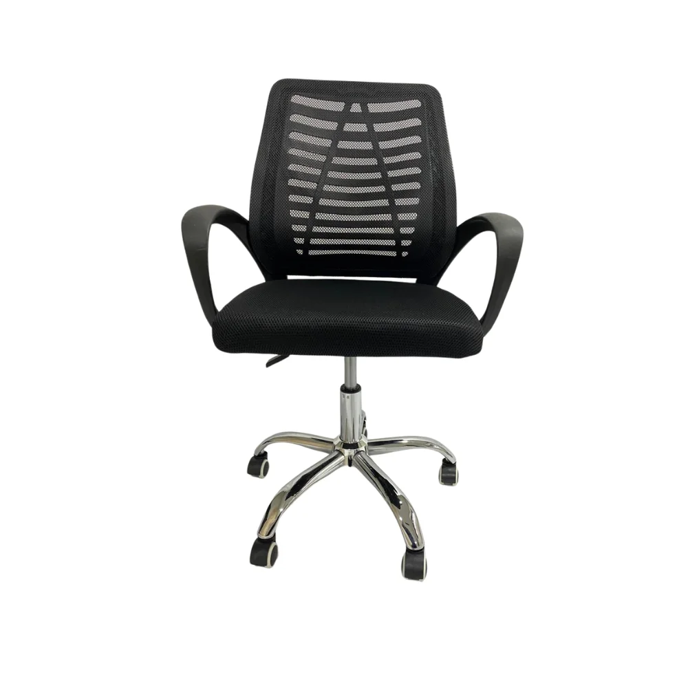 Imagem 4 de 5 do produto Cadeira Escritório Giratória Com Encosto Tela Mesh E Base Cromada Slo-115