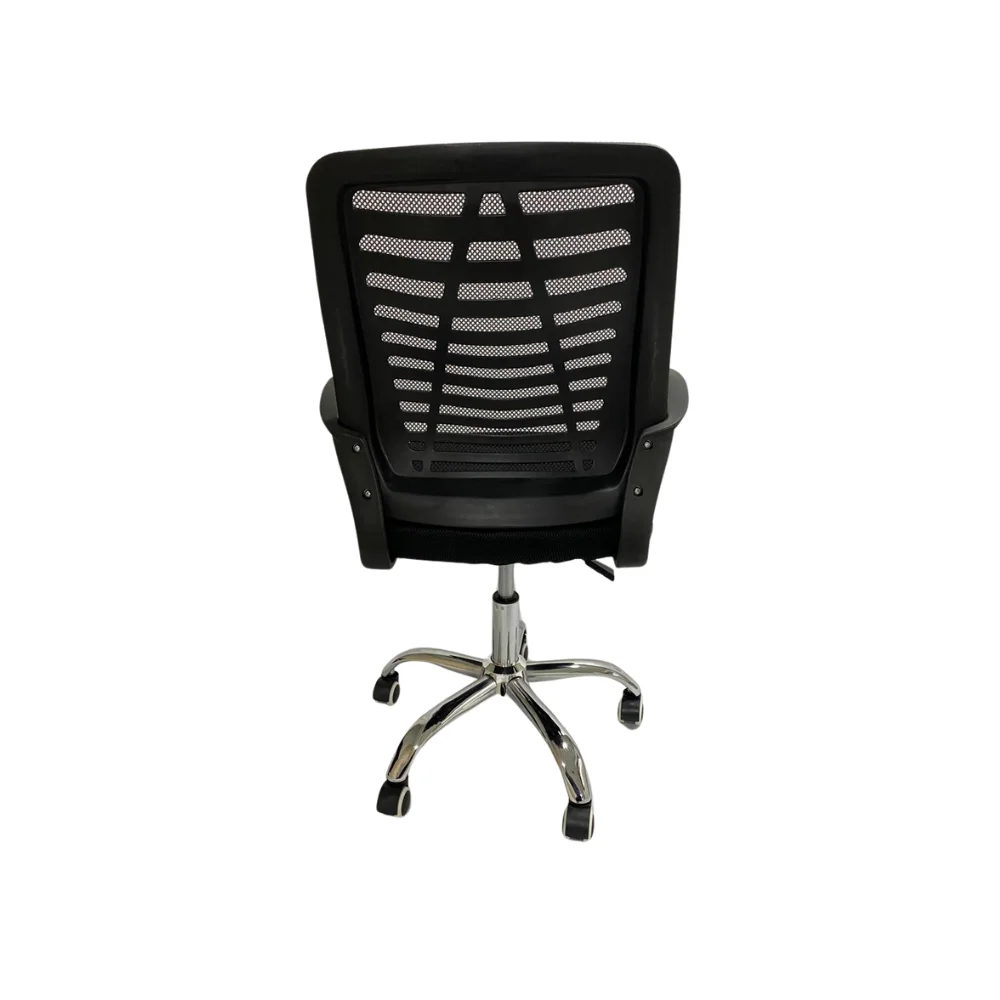 Imagem 5 de 5 do produto Cadeira Escritório Giratória Com Encosto Tela Mesh E Base Cromada Slo-115