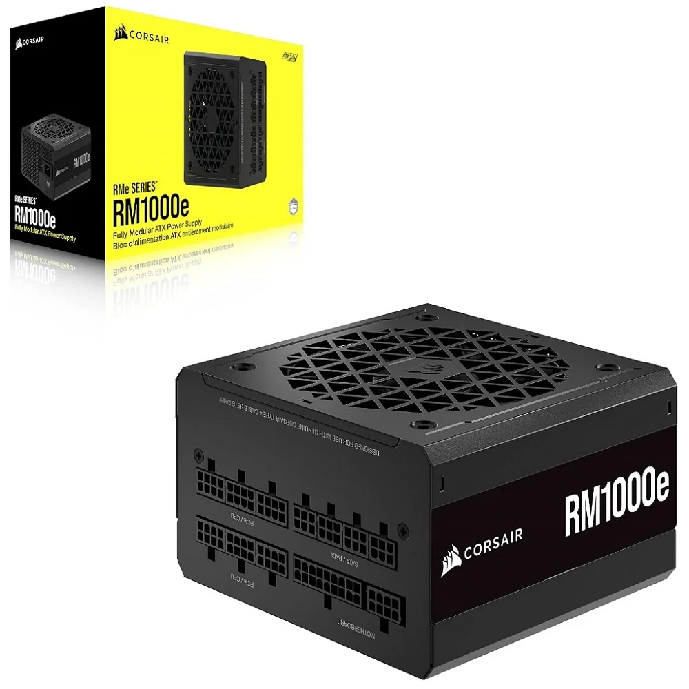 Fonte Corsair Rm1000e 1000w 80 Plus Gold Modular Pfc Ativo PCie 5.1 Preta Fonte Corsair Rm1000e 1000w 80 Plus Gold Modular Pfc Ativo PCie 5.1 Preta