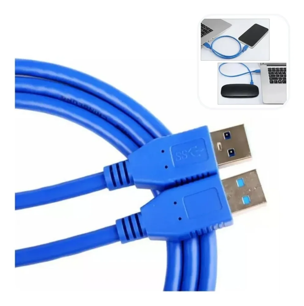 Imagem 5 de 5 do produto Cabo Usb Macho 3.0 Machoxmacho Passa Dados Força Hd Externo
