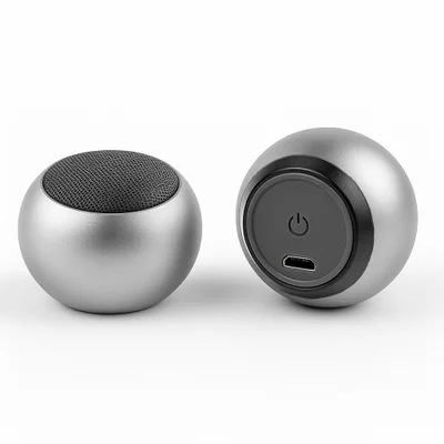 Mini Caixa De Som Bluetooth Bolinha 3w Portátil Recarregável Som Nítido - Rosê Cor:prata