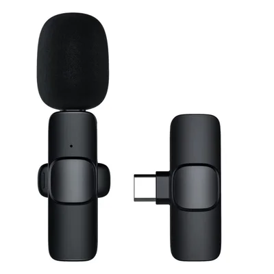 Microfone Lapela Sem Fio Tipo C Bluetooth P/ Celular Android