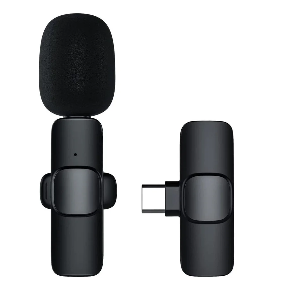 Imagem 1 de 5 do produto Microfone Lapela Sem Fio Tipo C Bluetooth P/ Celular Android