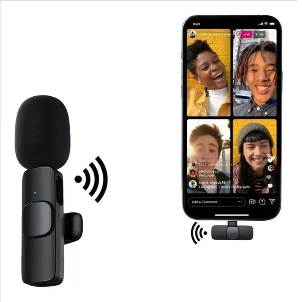Imagem 4 de 5 do produto Microfone Lapela Sem Fio Tipo C Bluetooth P/ Celular Android