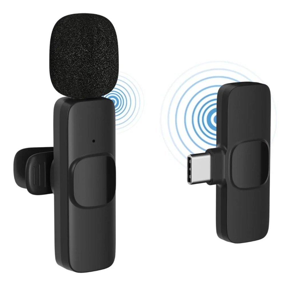 Imagem 5 de 5 do produto Microfone Lapela Sem Fio Tipo C Bluetooth P/ Celular Android