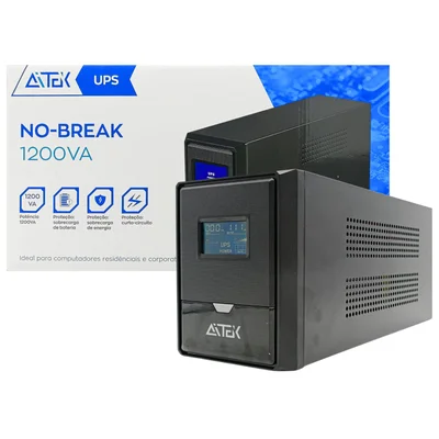 Nobreak 1200va Bivolt Senoidal Simulada 3 Tomadas 2 Baterias, Entrada Bivolt Automática E Saída Bivolt Chaveada - Aitek
