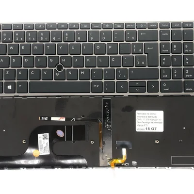 Teclado P/ Notebook Zbook Fury 15 G7 Abnt Iluminado
