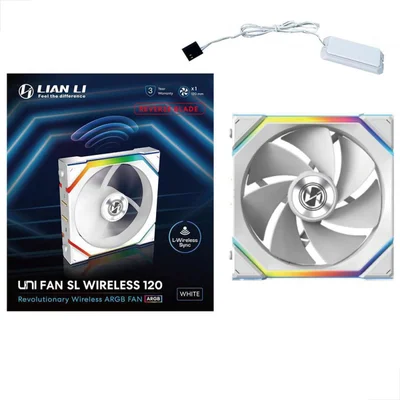 PC用ファン・クーラー LIANLI UNI FAN SL Wireless LCD 120 3Pack Cooler Fan Lian Li Uni Fan SL Display LCD Wireless Blade Preto