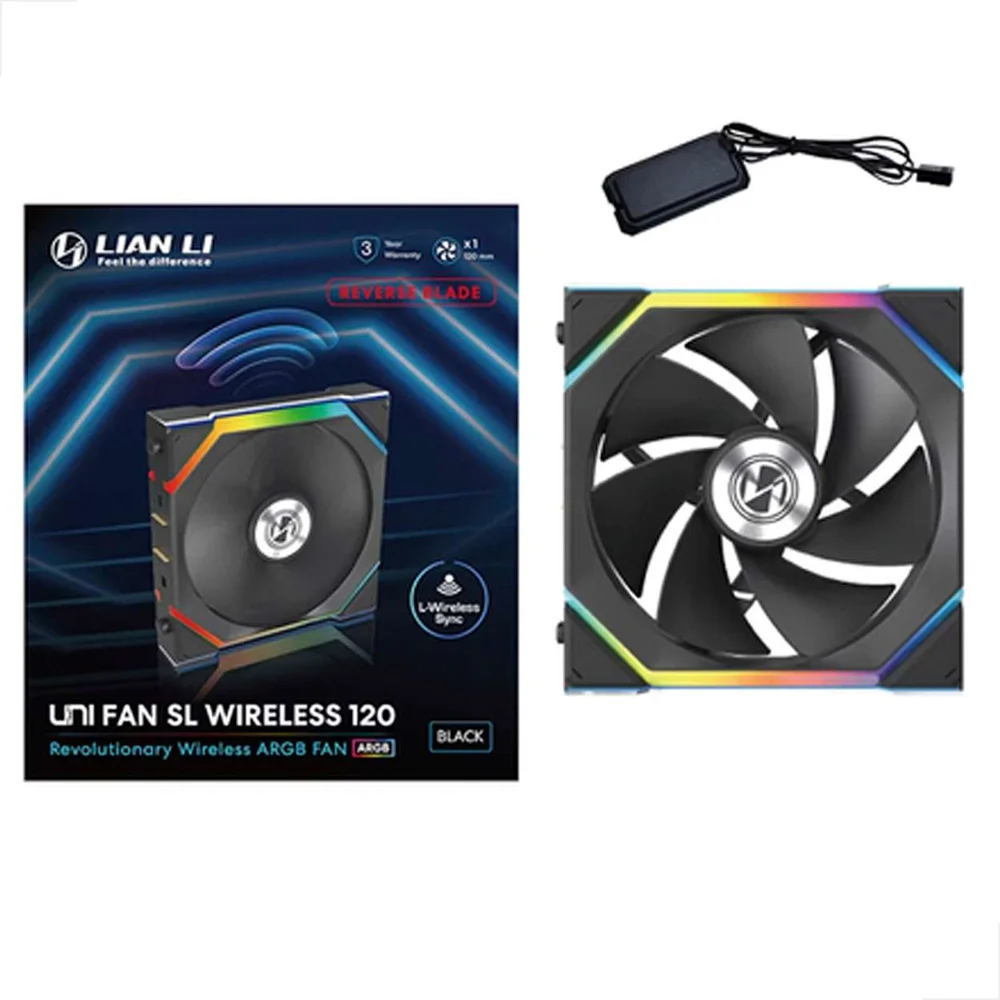 120mm LIANLI SL ブラック ケースファン 7個 + HUB Produtos com até 15 OFF no PIX KaBuM