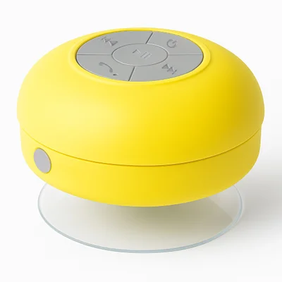 Speaker Bluetooth Ipx6 Com Ventosa, Usb E Função Chamada Mãos Livres Cor:amarelo
