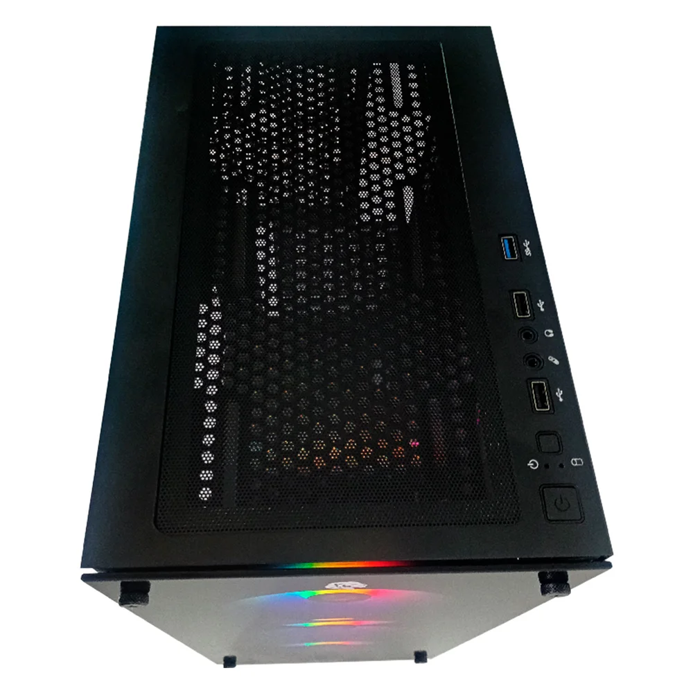 Imagem 5 de 5 do produto Gabinete Gamer Hayom, Lateral Em Vidro, 3x Fans RGB, Preto - Gb1769