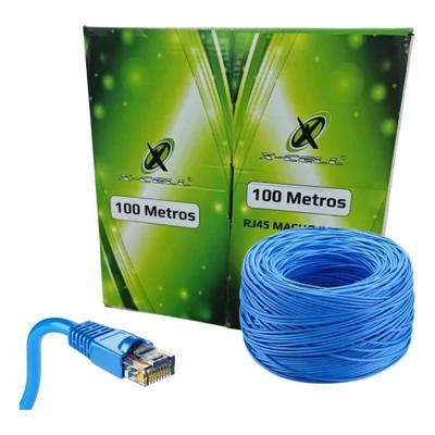 Cabo De Rede 100m Cat5e Azul X-cell Xc-cr-100m