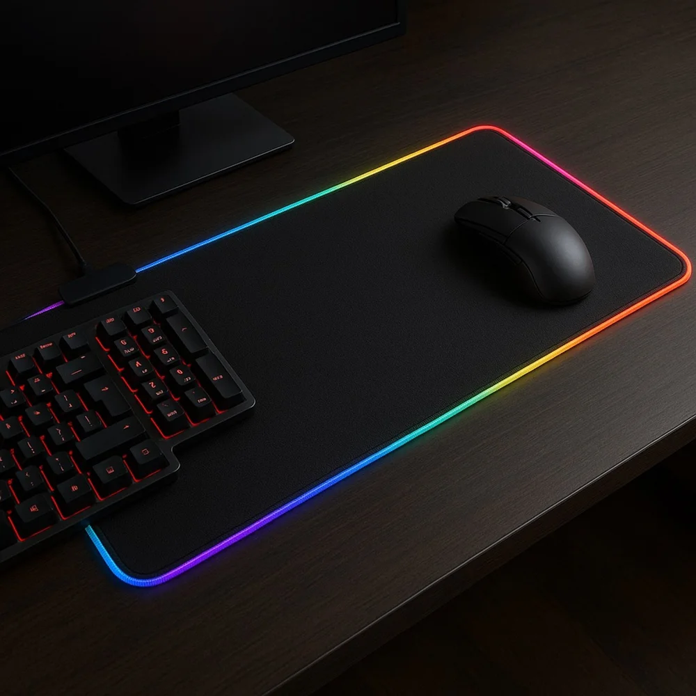 Mousepad Gamer Dukie RGB Grande Speed Xl 800x300mm Iluminação LED Antiderrapante Mousepad Gamer Dukie RGB Grande Speed Xl 800x300mm Iluminação LED Antiderrapante