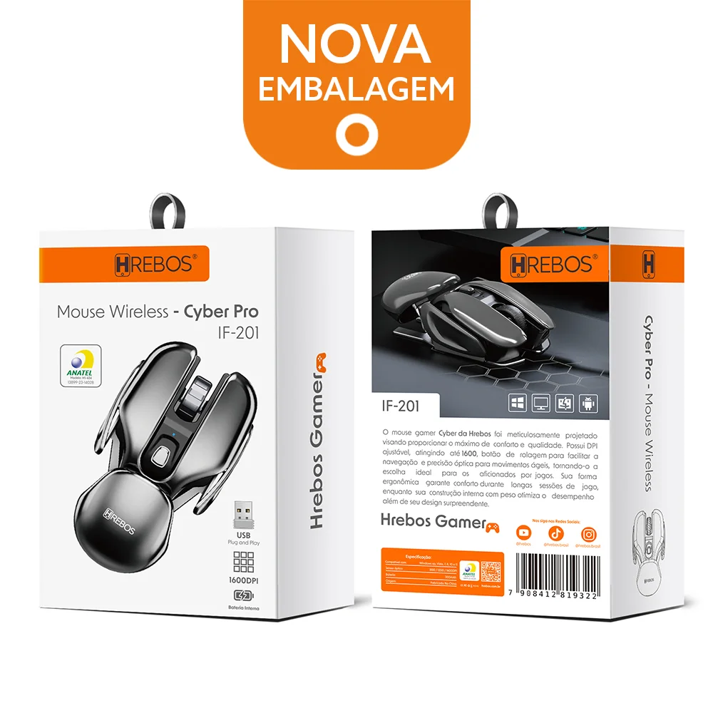 Imagem 4 de 5 do produto Mouse Wireless - Cyber Pro - Hrebos