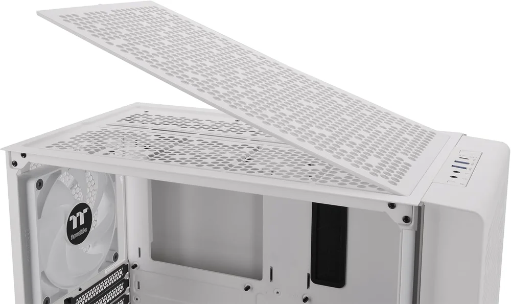Imagem 5 de 5 do produto Gabinete Gamer Thermaltake Ceres 300 Tg ARGB Snow, Mid Tower, Vidro Temperado, E-atx, White, Sem Fonte, Com 3 Fans, Ca-1y2-00m6wn-00