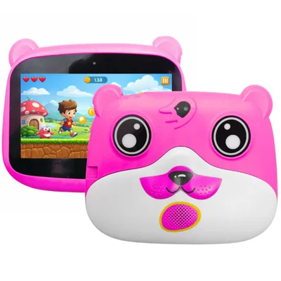 Tablet Infantil Kids Tela 7" Wi-fi 64gb 4gb Ram 3000mah Android 13, Acompanha Capa Anti-queda - Rosa