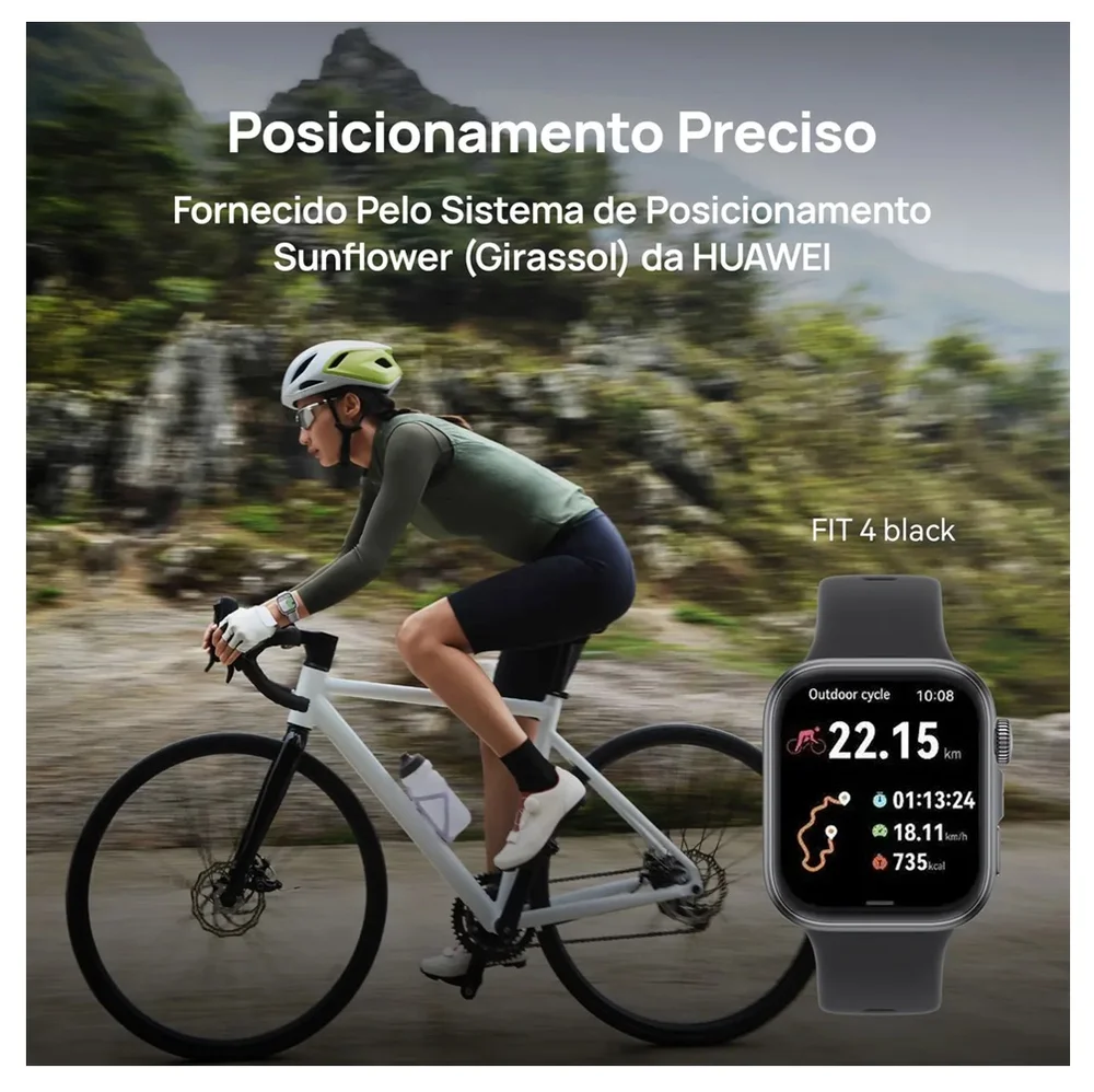 Imagem 4 de 5 do produto Smartwatch Huawei Watch Fit 4 Pro, Com Gps Integrado, Golfe, Análise De Ecg, Preto