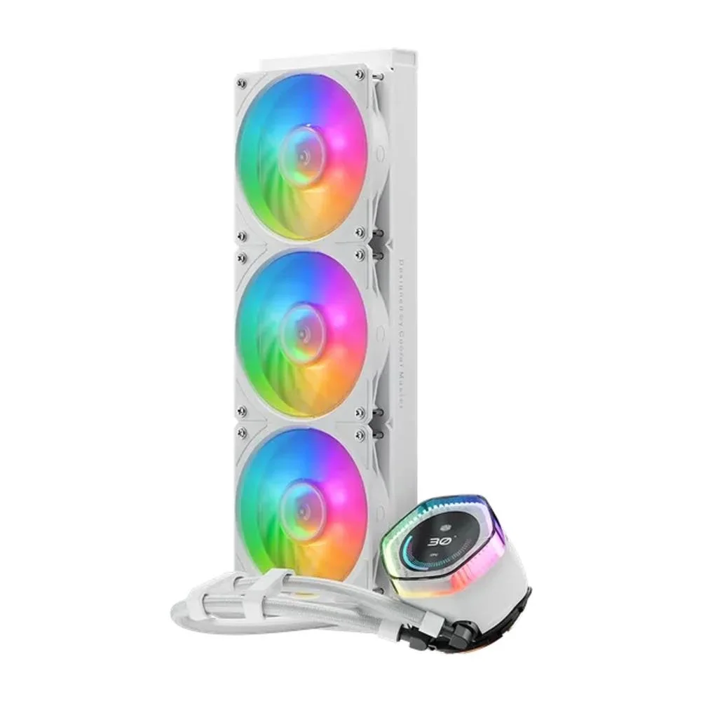 Imagem 2 de 2 do produto Water Cooler Cooler Master Masterliquid 360 Ion, Fans 120 Mm, Intel, Amd, 3 Fans, ARGB, Branco
