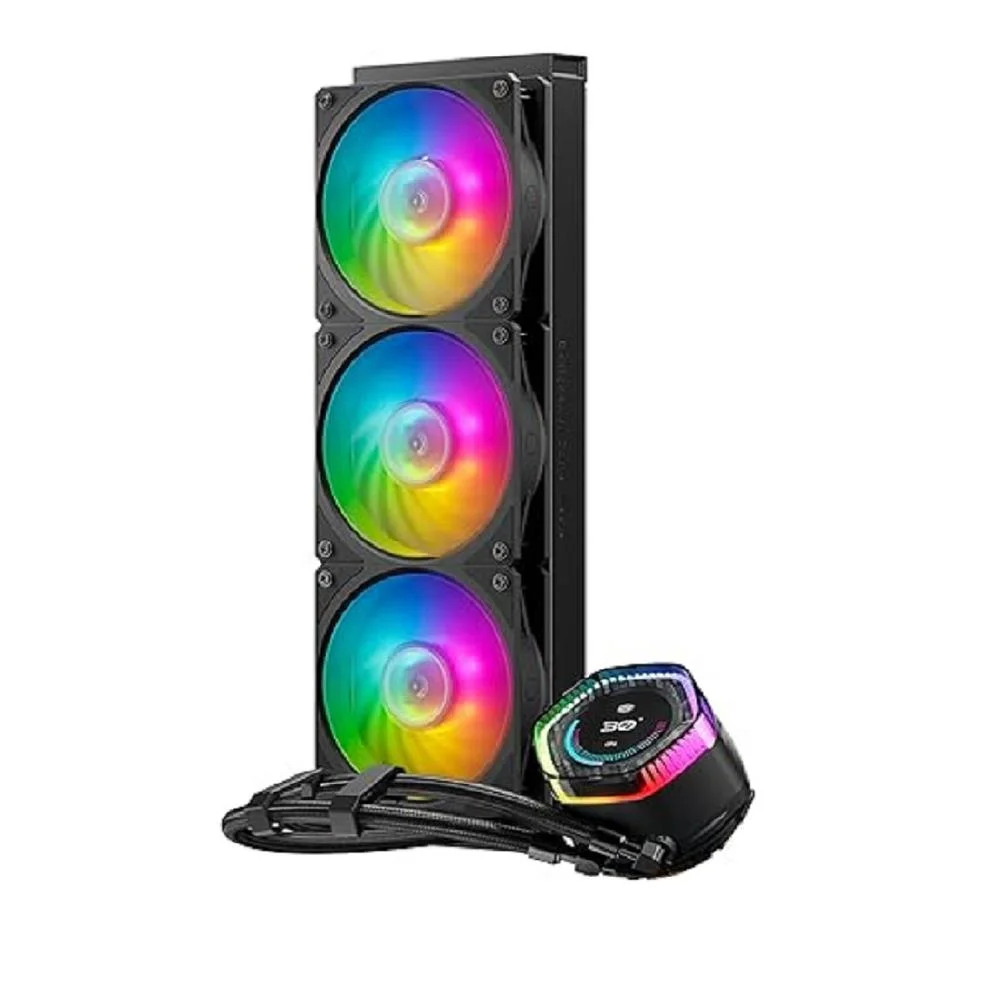 Imagem 2 de 3 do produto Water Cooler Cooler Master Masterliquid 360 Ion, Fans 120mm, Intel, Amd, 3 Fans, 120mm, ARGB, Preto
