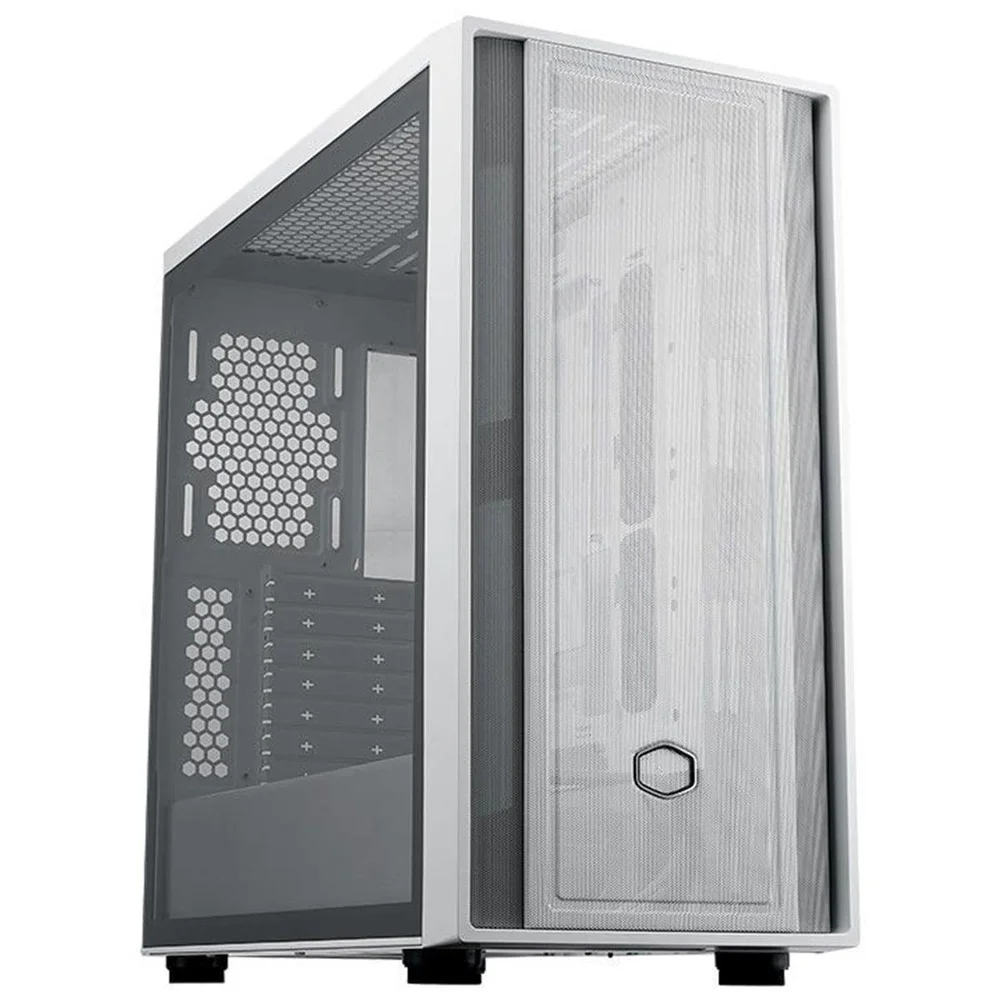 Gabinete Gamer Cooler Master Masterbox 600 Lite, Mid-tower, Vidro Temperado, Atx, Branco, Sem Fans, Mb600l-wgnn-s00