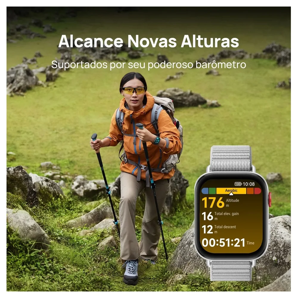 Smartwatch Huawei Watch Fit 4, Com Gps Integrado, Tela De 1,82, Mapas Offline, Preto 8