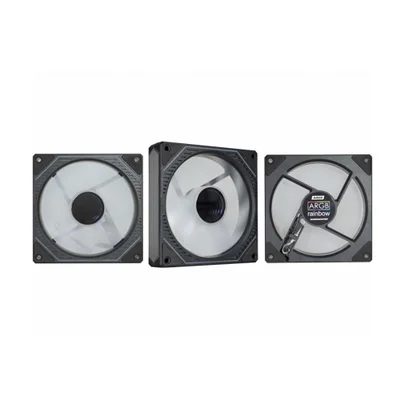 Kit Cooler K-mex ARGB Aaua Infinity3d 3 Coolers 120 Mm Com Controladora