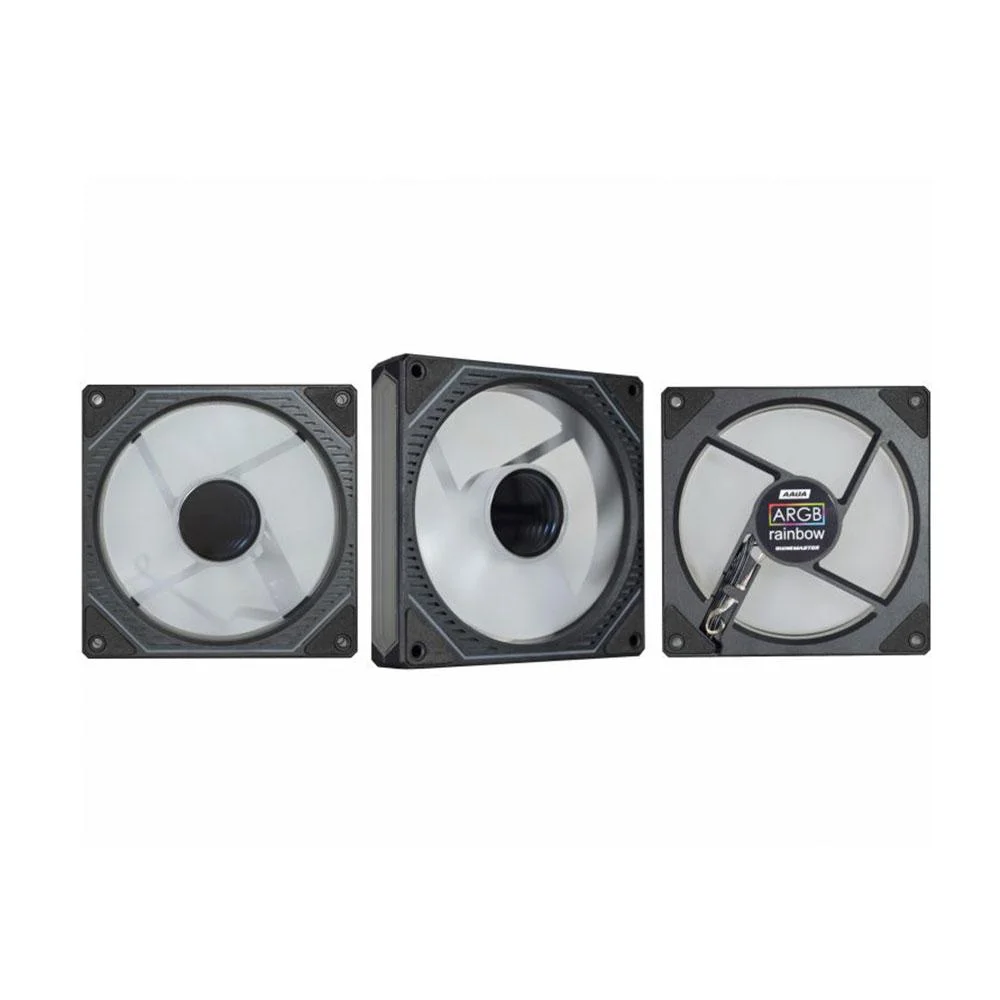 Kit Cooler K-mex ARGB Aaua Infinity3d 3 Coolers 120 Mm Com Controladora 4
