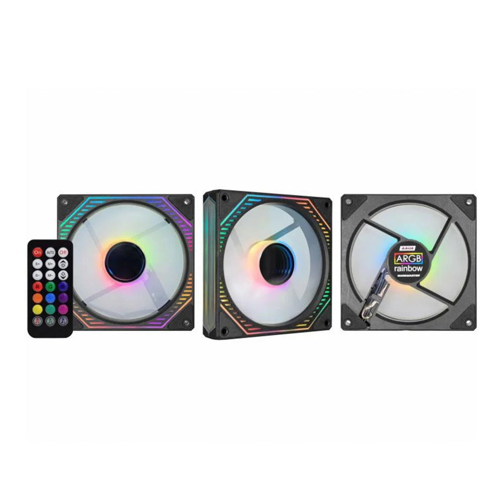 Imagem 2 de 4 do produto Kit Cooler K-mex ARGB Aaua Infinity3d 3 Coolers 120 Mm Com Controladora