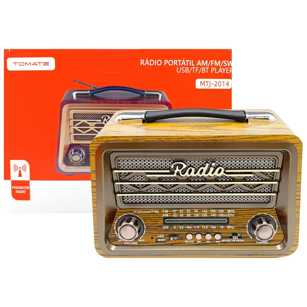 Rádio Portátil Tomate MTJ2014 Conectividade e