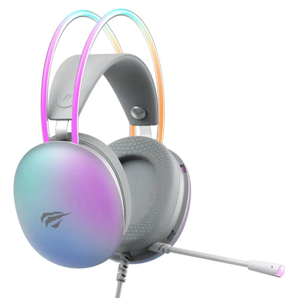 Headset Gamer Havit Gamenote H2037d RGB Branco Headset Gamer Havit Gamenote H2037d RGB Branco
