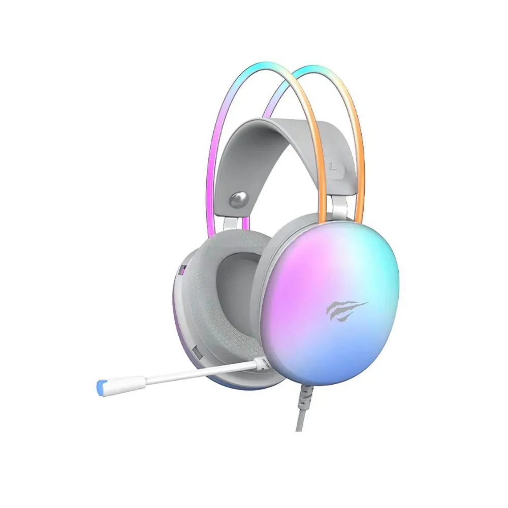 Headset Gamer Havit Gamenote H2037d RGB Branco Headset Gamer Havit Gamenote H2037d RGB Branco