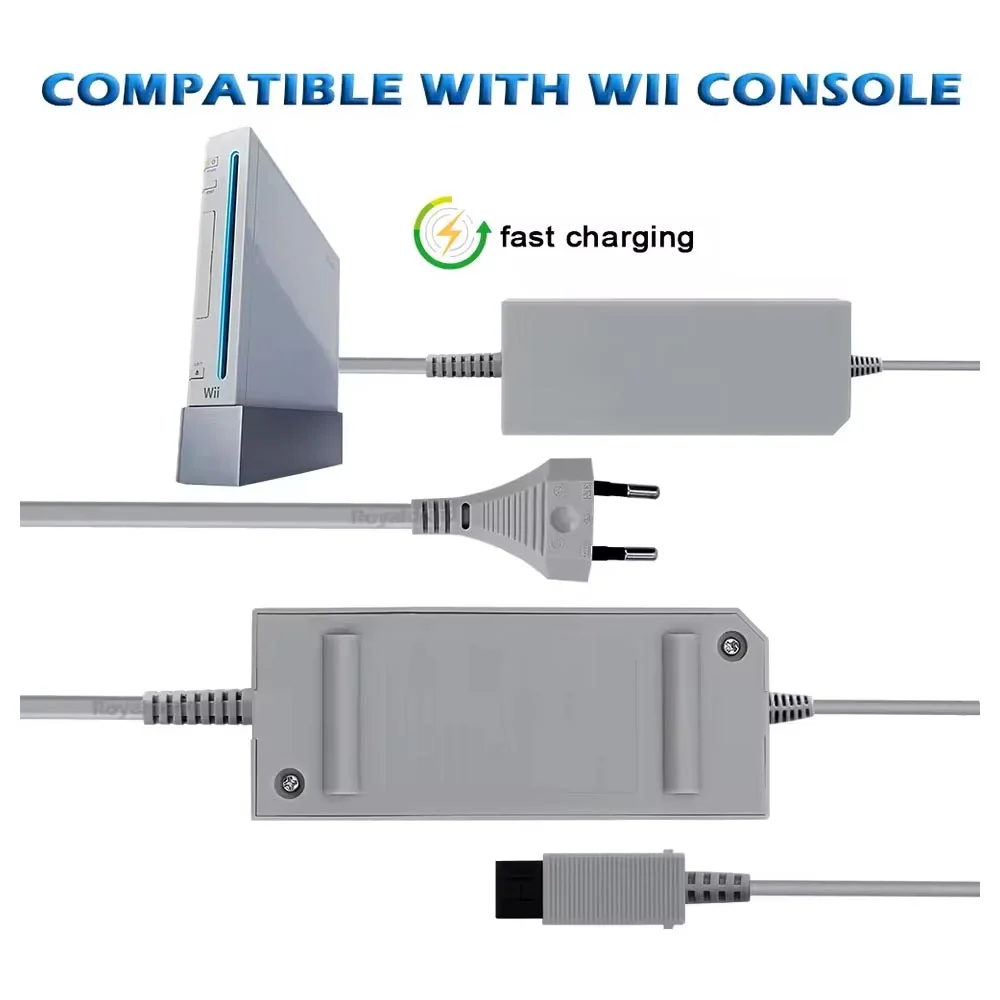 Imagem 2 de 5 do produto Fonte De Alimentação Ac Adaptador Carregador Bivolt 100v-240v Para Wii