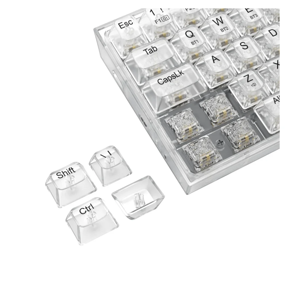 Imagem 5 de 5 do produto Teclado Mecânico Gamer Redragon Transparente Castor Pro RGB K631ct-RGB-pro