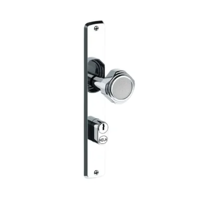 Fechadura Bélgica 2006/06f Externa Maçaneta Fixa Espelho Cromado 20mm Hela