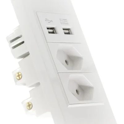Tomada Bivolt Com 2 Portas Usb Praticidade Estilo Em Um Só Produto.