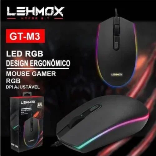 Imagem 2 de 4 do produto Mouse Gamer LED RGB Com Fio Lehmox