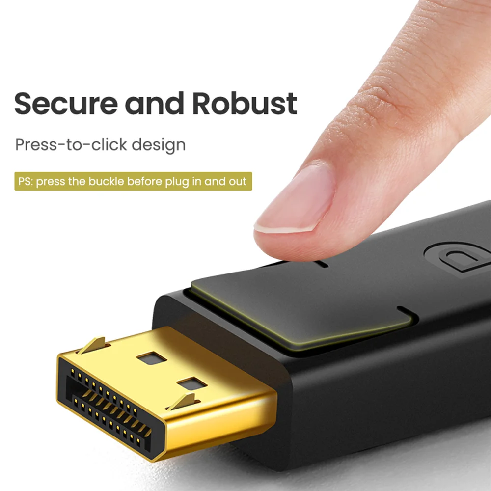 Imagem 3 de 5 do produto Cabo Vídeo Displayport Ugreen 4k-60hz Macho 1.5m Preto