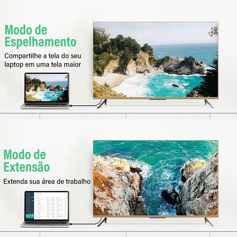Imagem 4 de 5 do produto Cabo Vídeo Displayport Ugreen 4k-60hz Macho 1.5m Preto