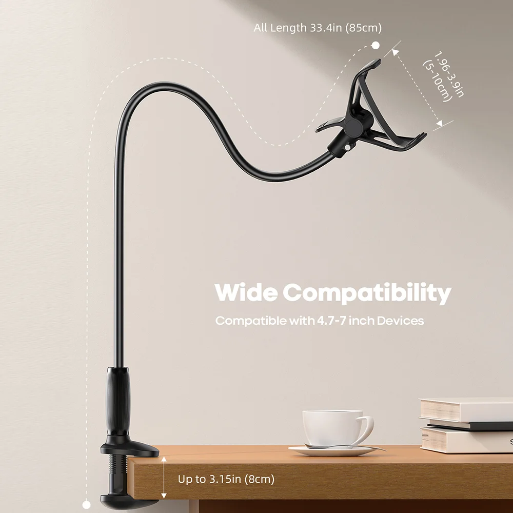 Imagem 2 de 5 do produto Lamicall Gooseneck Phone Holder Black Stgp01