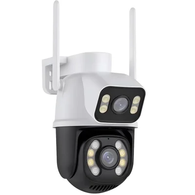 Câmera De Segurança Dupla Wi-fi Smart Angulo Duplo A28b 3mp Icsee