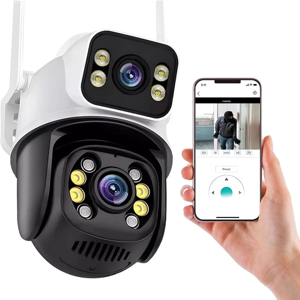 Imagem 5 de 5 do produto Câmera De Segurança Dupla Wi-fi Smart Angulo Duplo A28b 3mp Icsee
