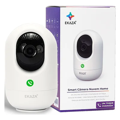 Câmera Interna Baba Inteligente Hd 2k 3mp Visão Noturna Tuya Smart Life Alexa Google Ekgd-t4117b