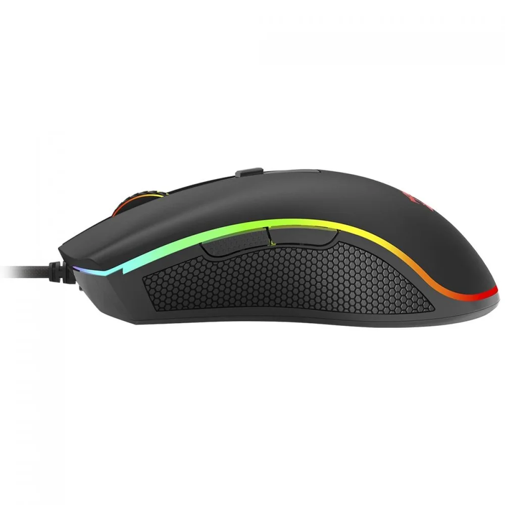 Mouse Gamer Redragon Cobra Cypher Lite, RGB, 12800 Dpi, 6 Botões Programáveis, Sensor Sunplus 6651b, Preto, M611-RGB