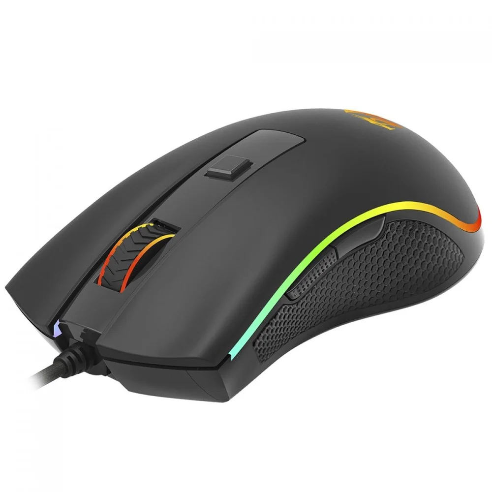 Mouse Gamer Redragon Cobra Cypher Lite, RGB, 12800 Dpi, 6 Botões Programáveis, Sensor Sunplus 6651b, Preto, M611-RGB