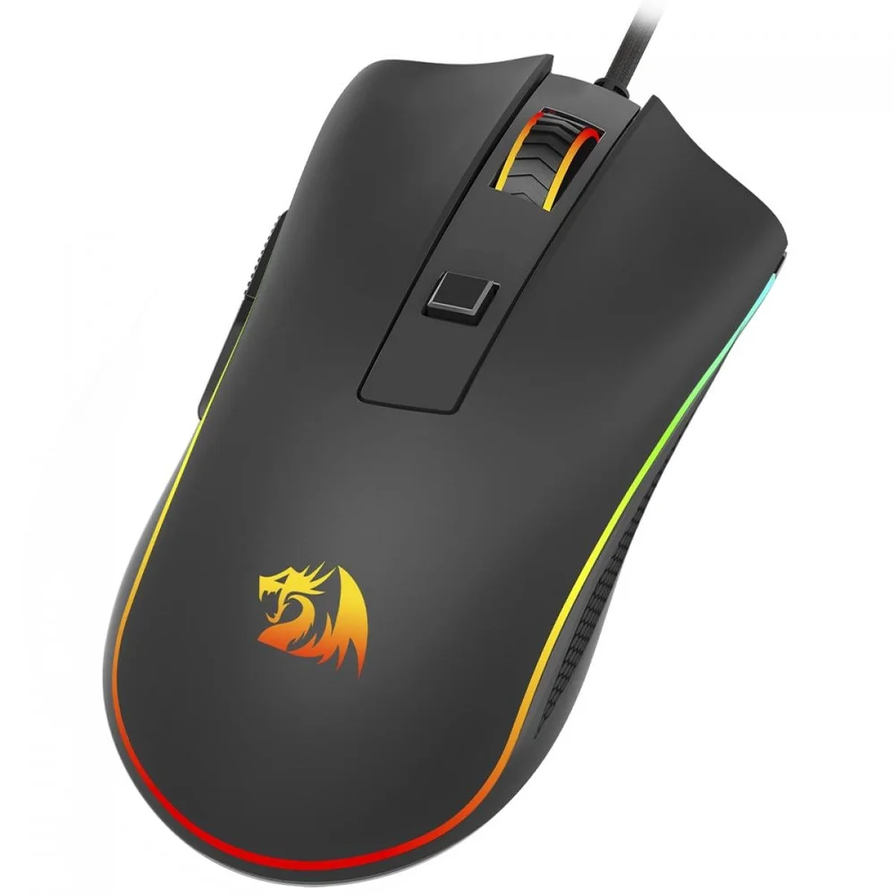 Mouse Gamer Redragon Cobra Cypher Lite, RGB, 12800 Dpi, 6 Botões Programáveis, Sensor Sunplus 6651b, Preto, M611-RGB