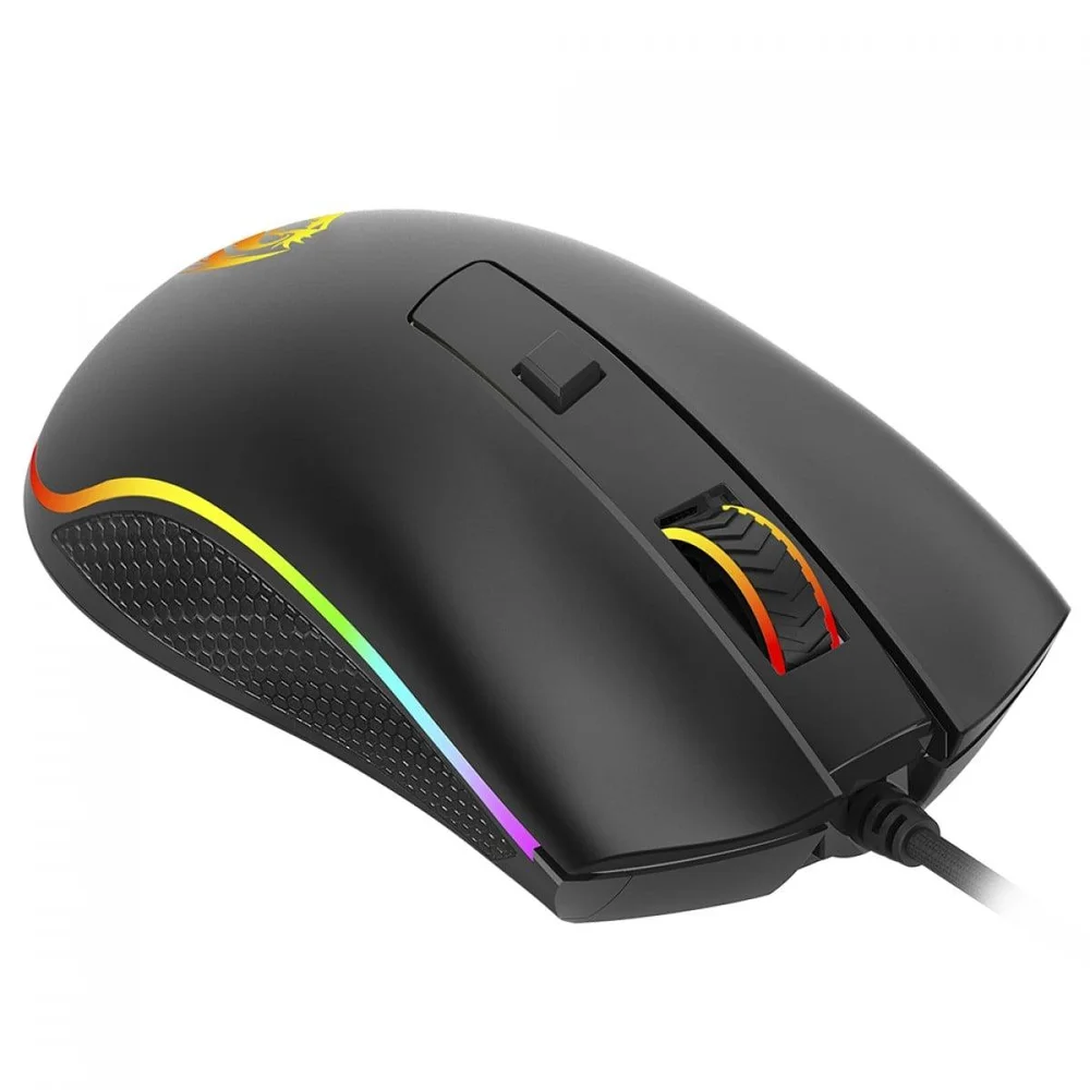Mouse Gamer Redragon Cobra Cypher Lite, RGB, 12800 Dpi, 6 Botões Programáveis, Sensor Sunplus 6651b, Preto, M611-RGB