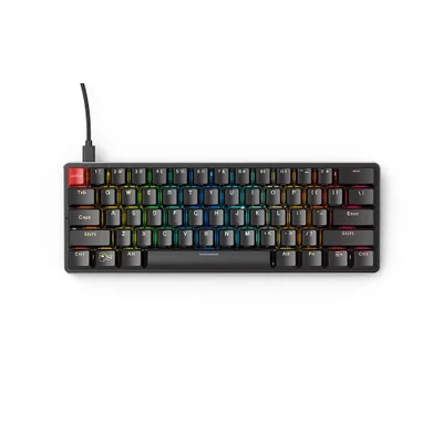 Teclado Gamer Glorious Gmmk, RGB, Switch Brown, Anti-ghosting, Double Shot - Preto